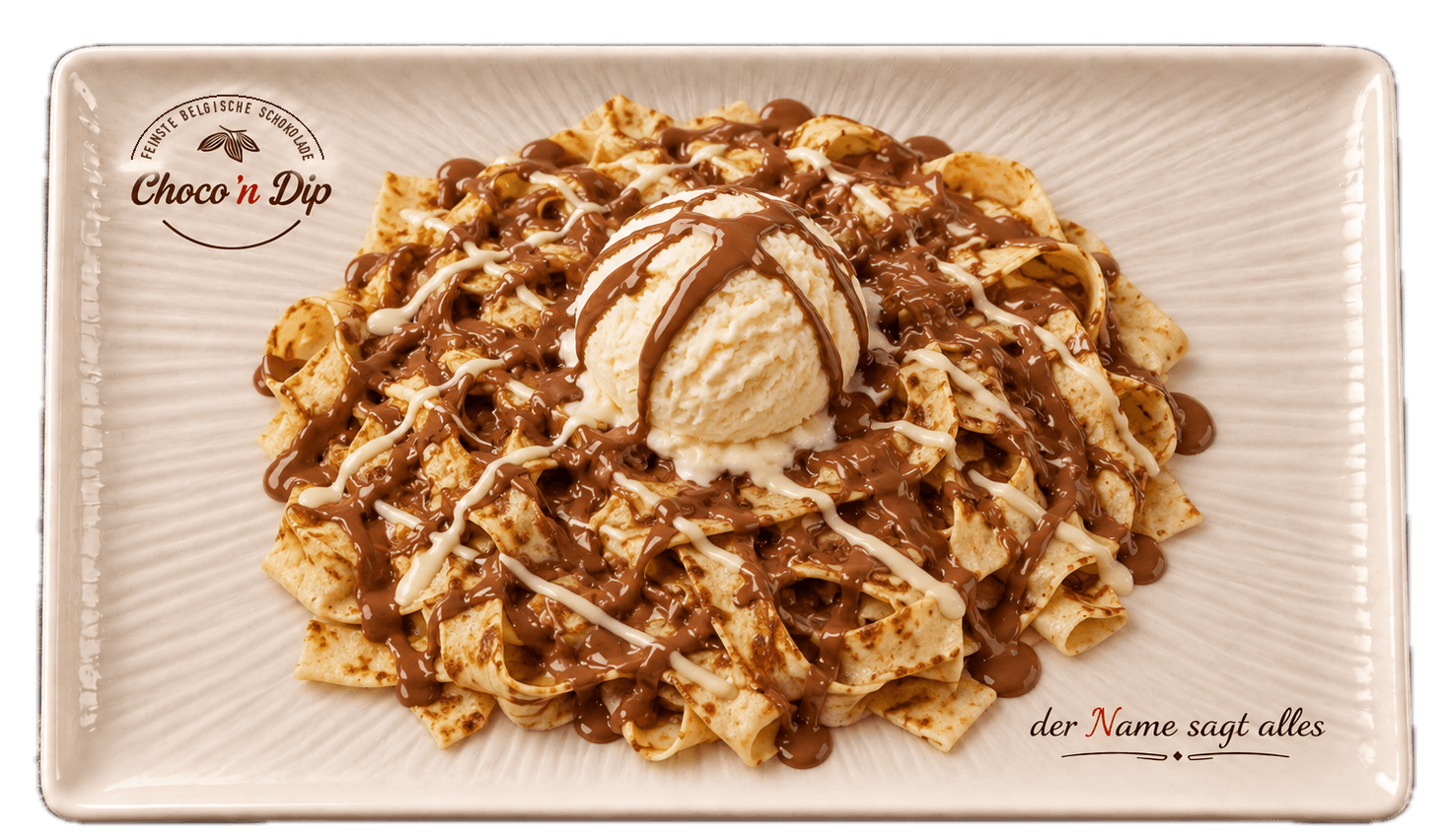 Fettuccine Crêpe — Crêpe-Streifen wie Pasta